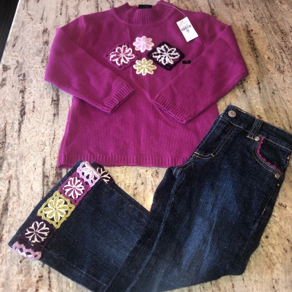 The Children's Place Other - Kids size 4 matching set jeans and a top